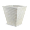 Square Ribbed Fiberglass Tree Planter 19"