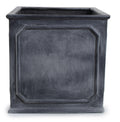 Fiberglass Bordered Cube Planter w/ Lead Finish 20"