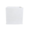 Fiberglass Cube Planter w/ White Stone Finish 12"