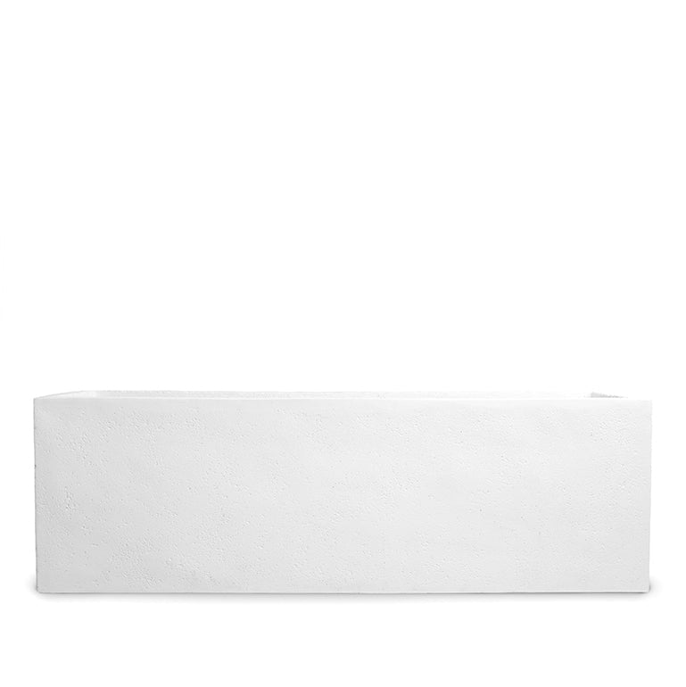 Fiberglass Trough Planter w/ White Stone Finish 64.5"