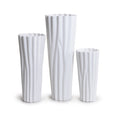 Scalloped Wave Porcelain Vase White / 12"