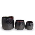 Coco Porcelain Vase Metallic Black / 8.5"