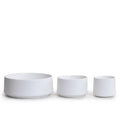 Modern Slant Porcelain Low Vase White / 8"