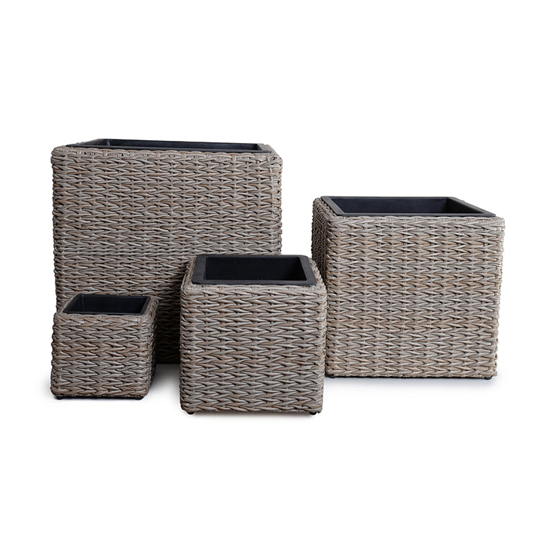 Synthetic Wicker UV Basket Set of 4
