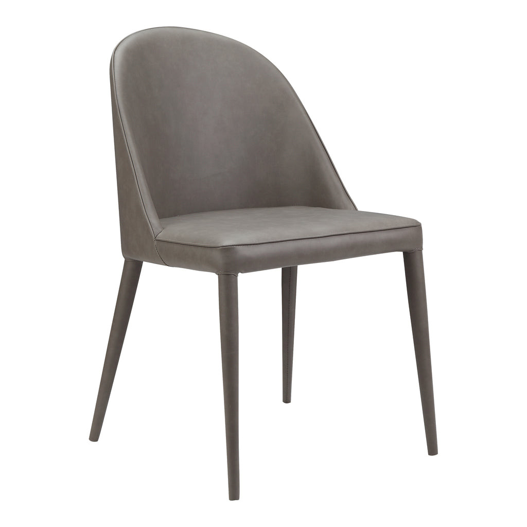 Burton Dining Chair Grey Vegan Leather - Set Of Two
