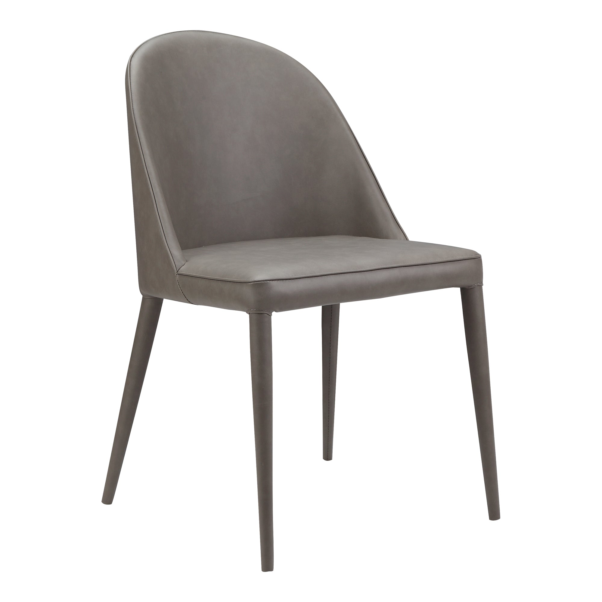 Burton Dining Chair Grey Vegan Leather - Set Of Two