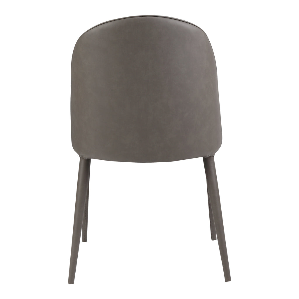 Burton Dining Chair Grey Vegan Leather - Set Of Two