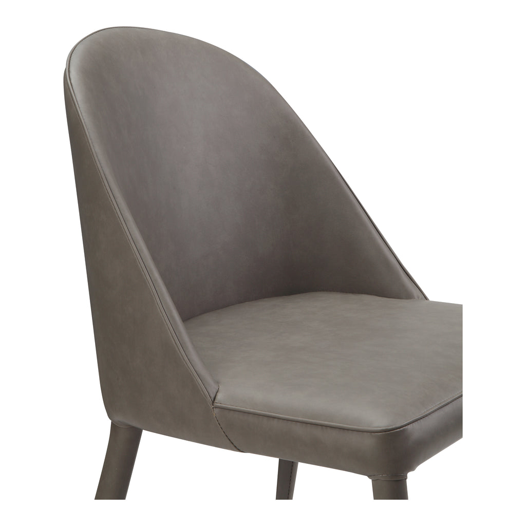 Burton Dining Chair Grey Vegan Leather - Set Of Two
