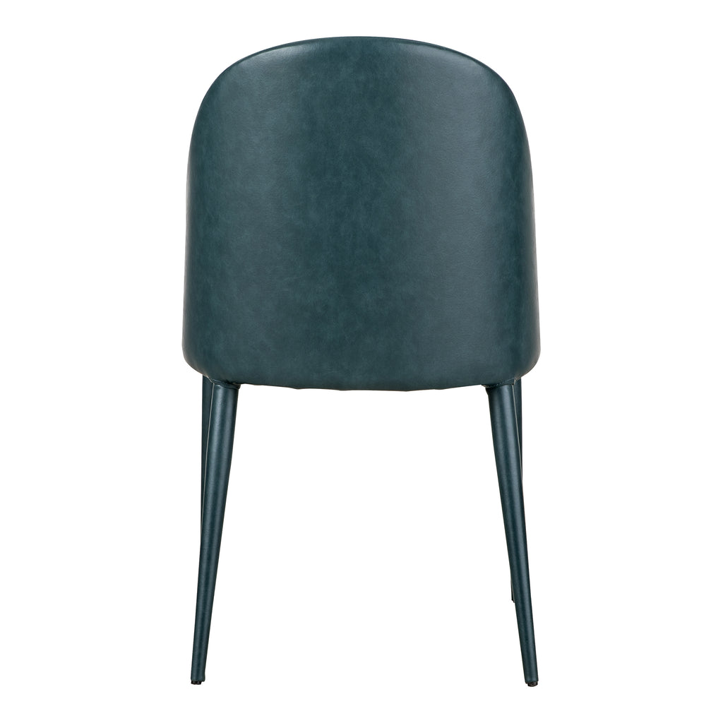 Burton Dining Chair Dark Teal Vegan Leather - Set Of Two