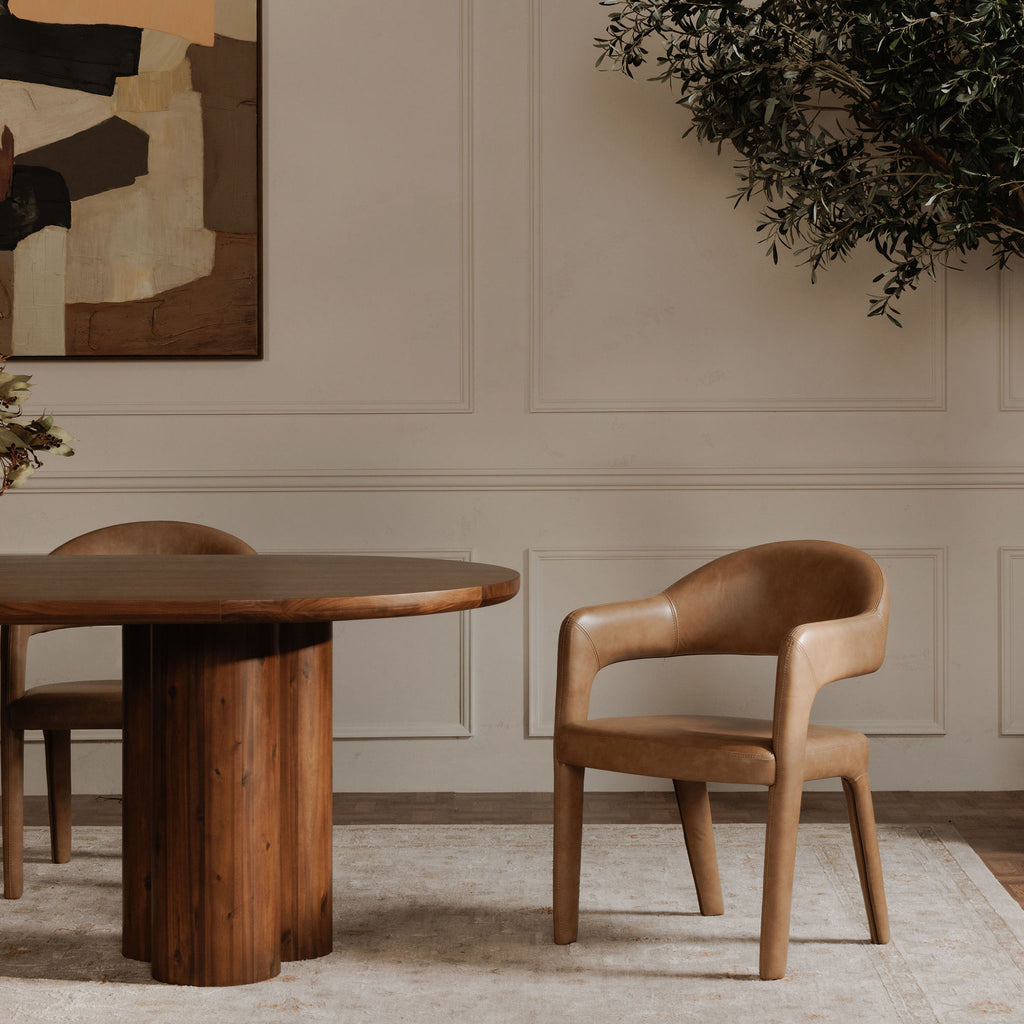 Martens Dining Chair Brown Leather
