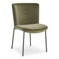 Early Dining Chair Faux Green Mohair-Set Of Two