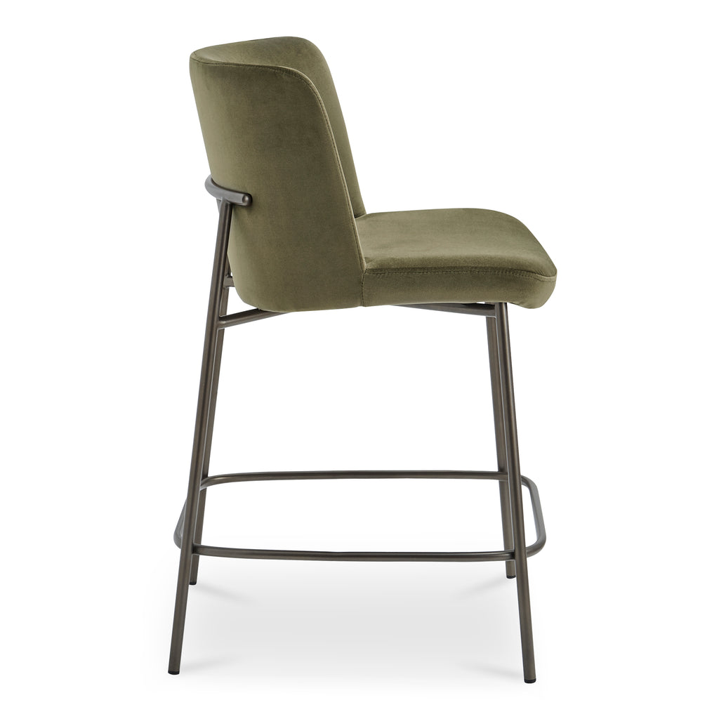 Early Counter Stool Faux Green Mohair
