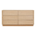 Round Off Dresser Light Oak Brown
