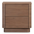 Round Off Tall Nightstand Walnut Brown