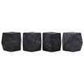Polyhedron Decorative Candle Holder | Set of 4 | Black