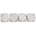 Polyhedron Decorative Candle Holder | Set of 4 | White