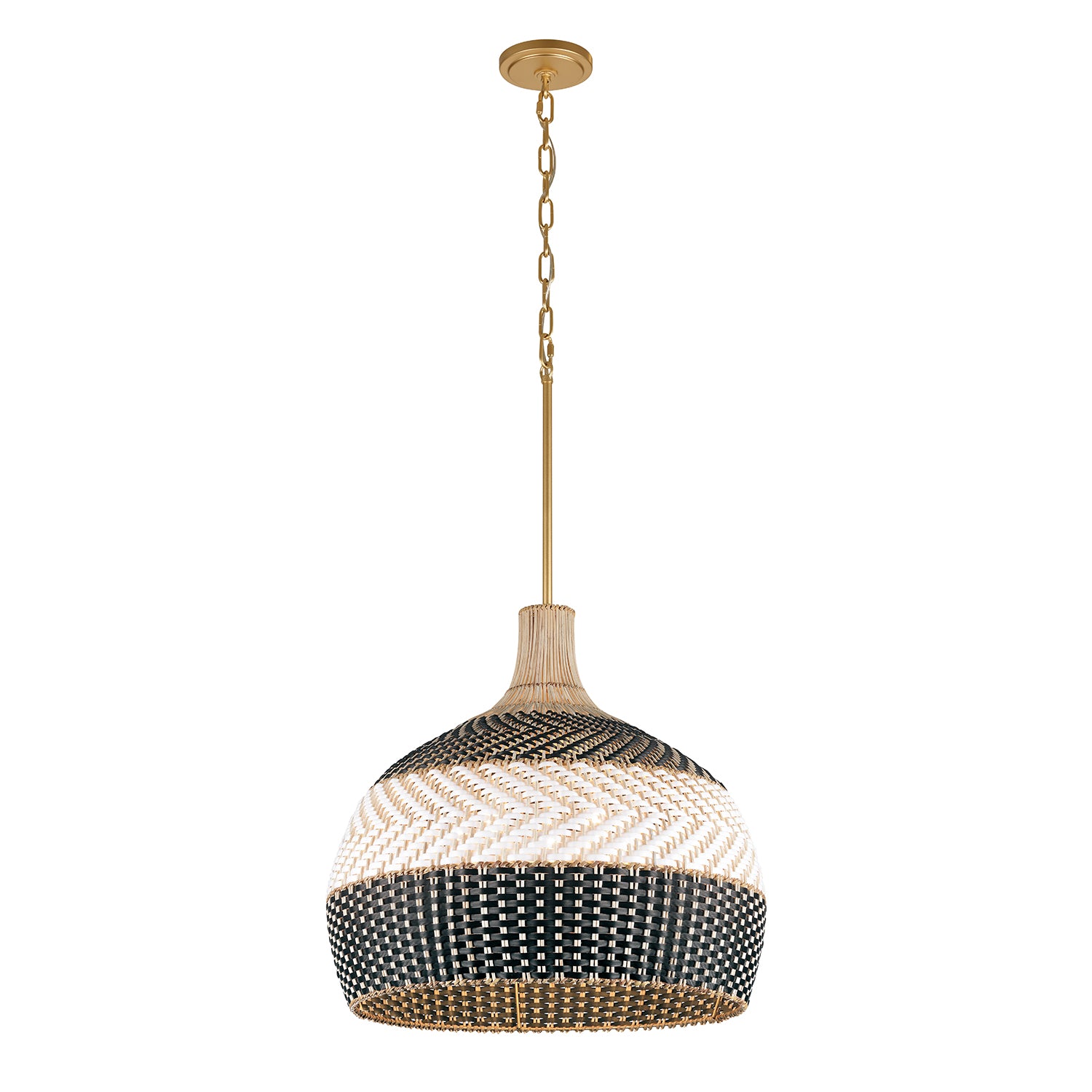 Zanzibar 21'' Soft Gold + Matte Black Pendant