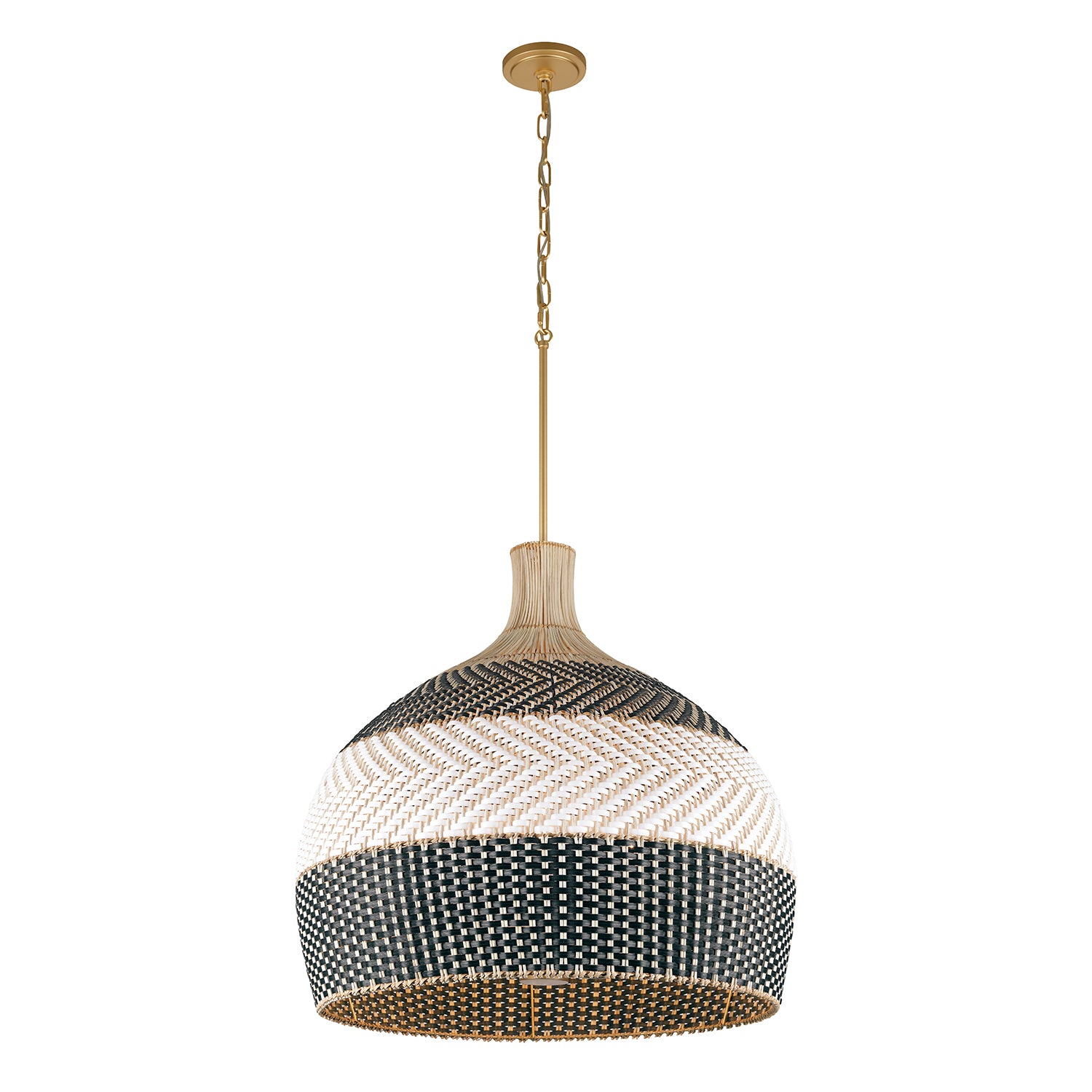 Zanzibar 26'' Soft Gold + Matte Black Pendant