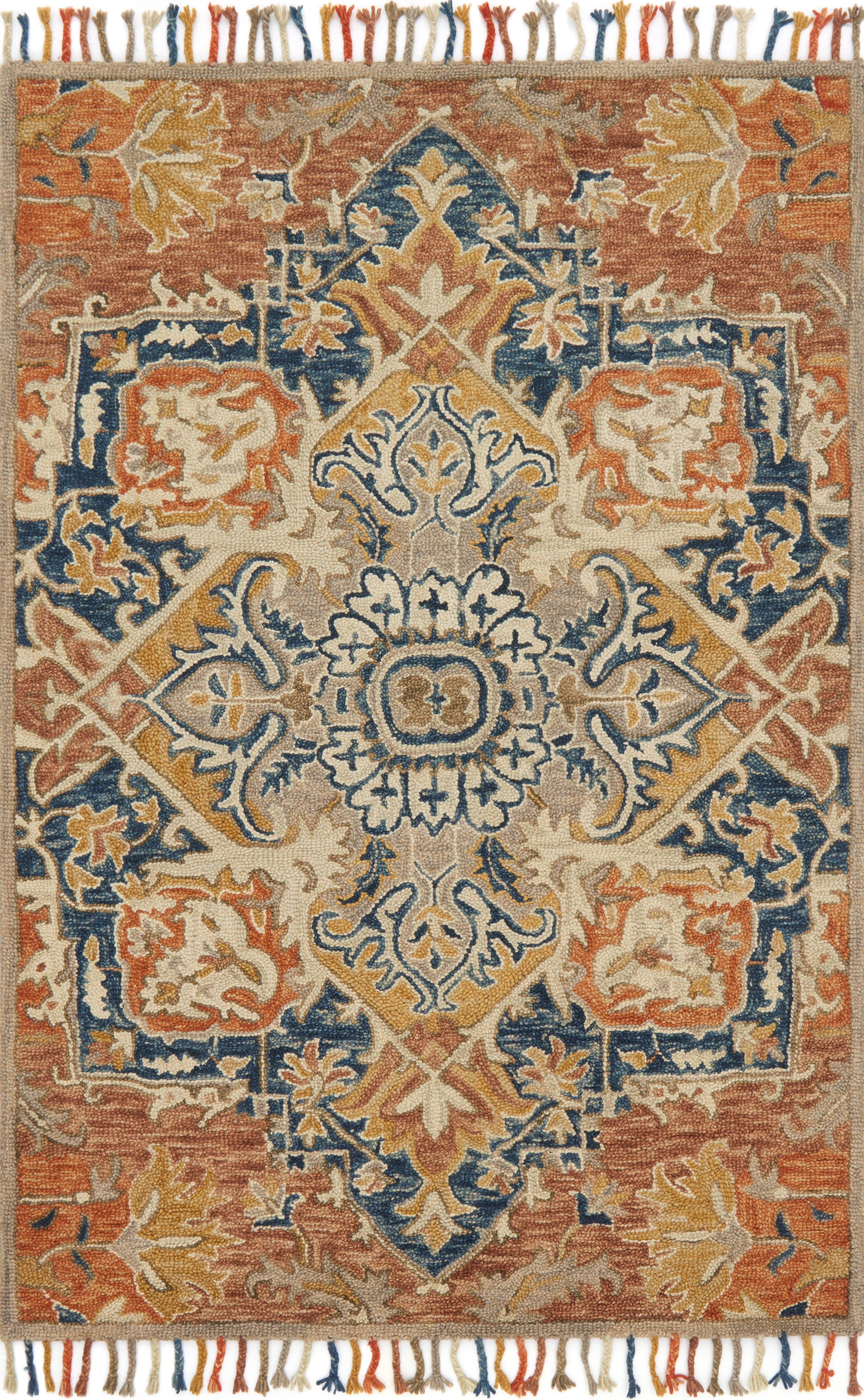 Loloi | Zharah Collection | Rust / Blue | ZR-10