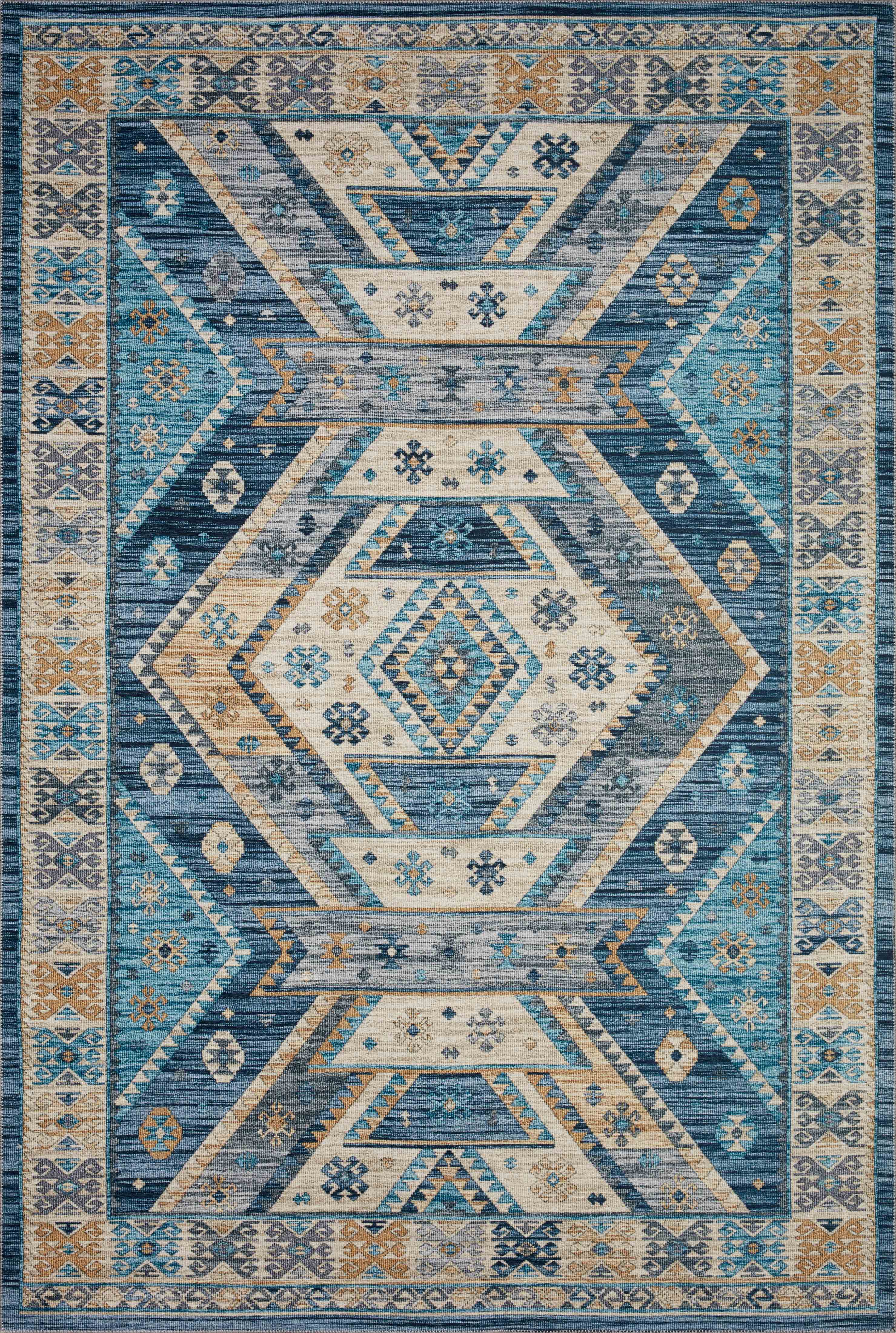 Loloi II | Zion Collection | Ocean / Gold | ZIO-02