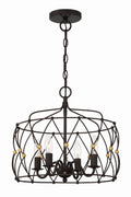 Zucca 16.5'' English Bronze + Antique Gold Chandelier