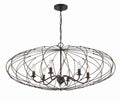 Zucca 38.25'' English Bronze + Antique Gold Chandelier