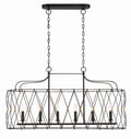 Zucca 42.5'' English Bronze + Antique Gold Linear Chandelier