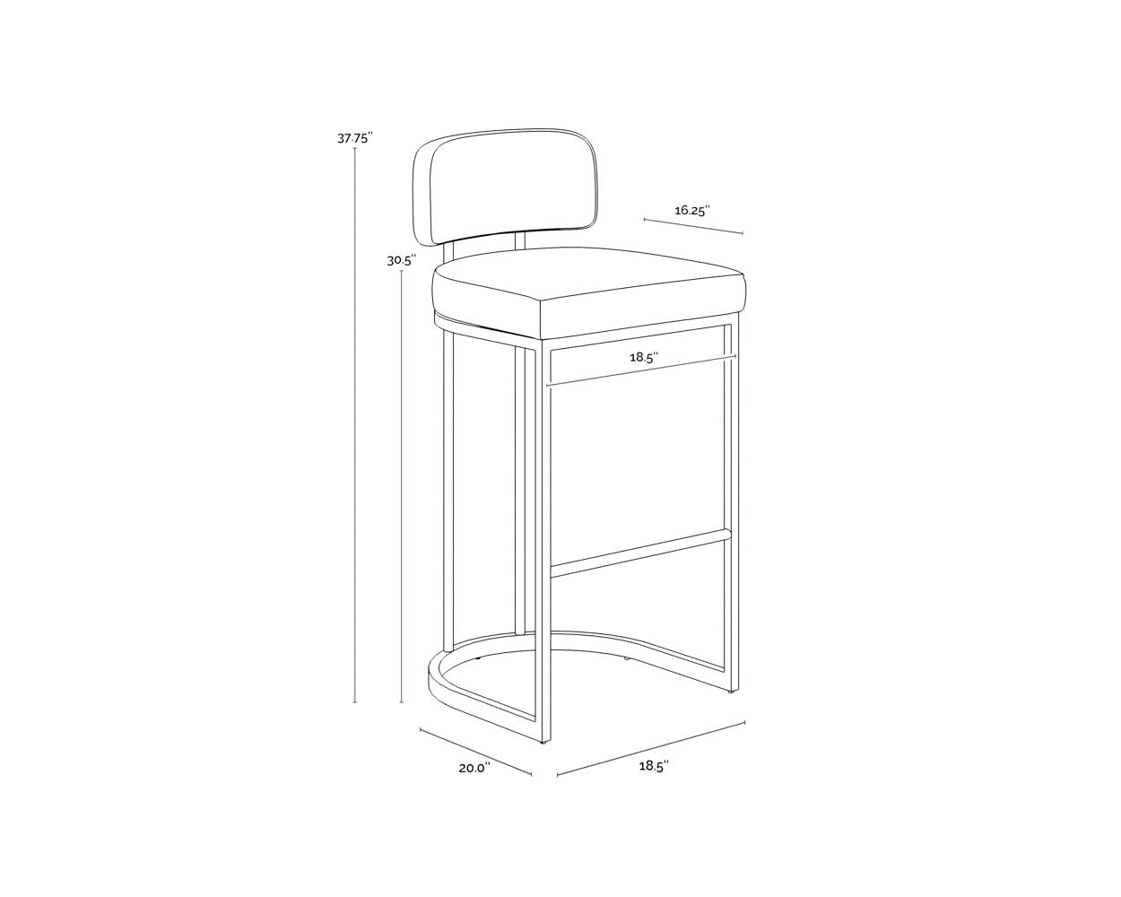 Larissa Barstool - Bravo Black / Halton Birch