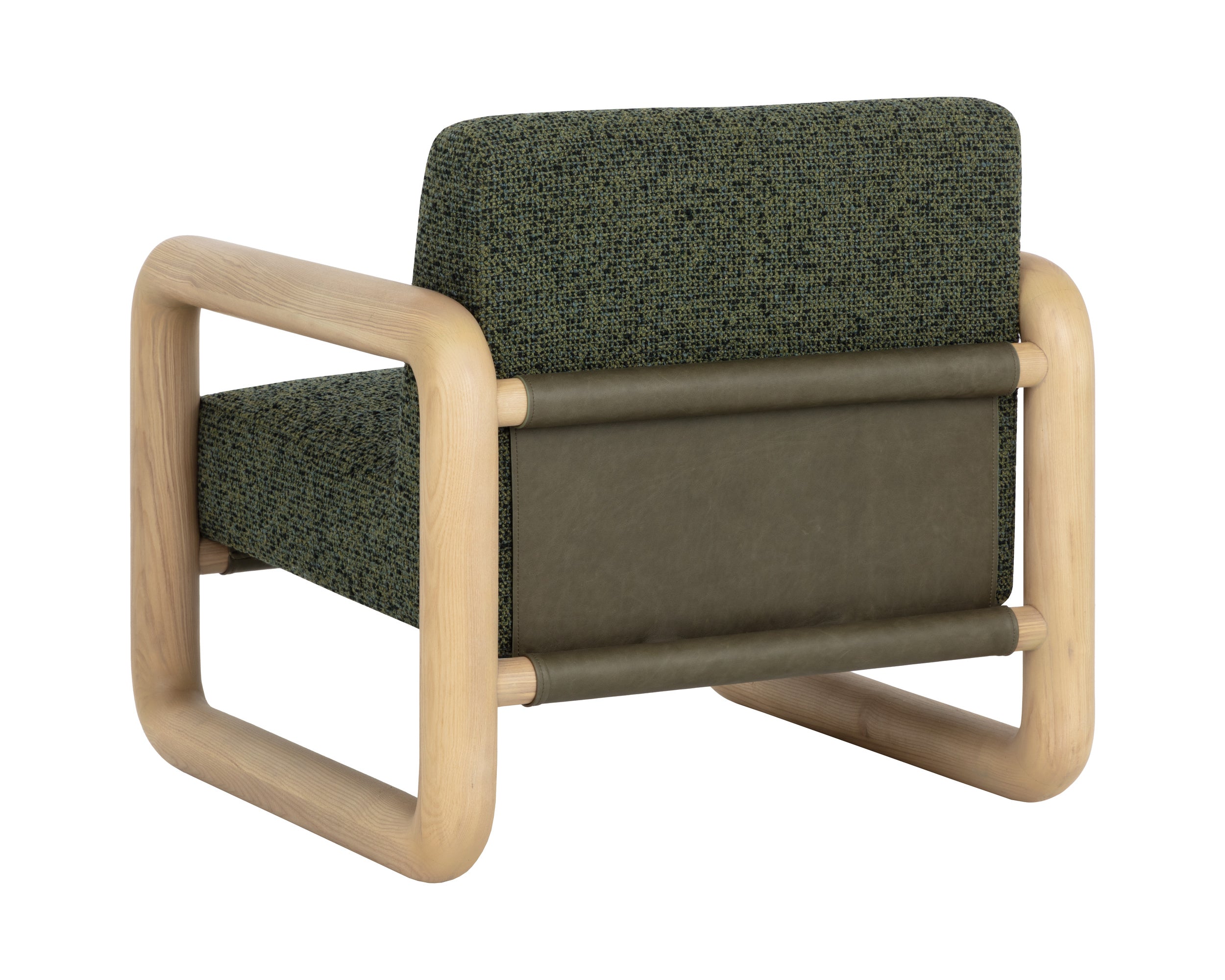 Nubo Lounge Chair - Noah Meadow / Ludlow Dark Olive Leather
