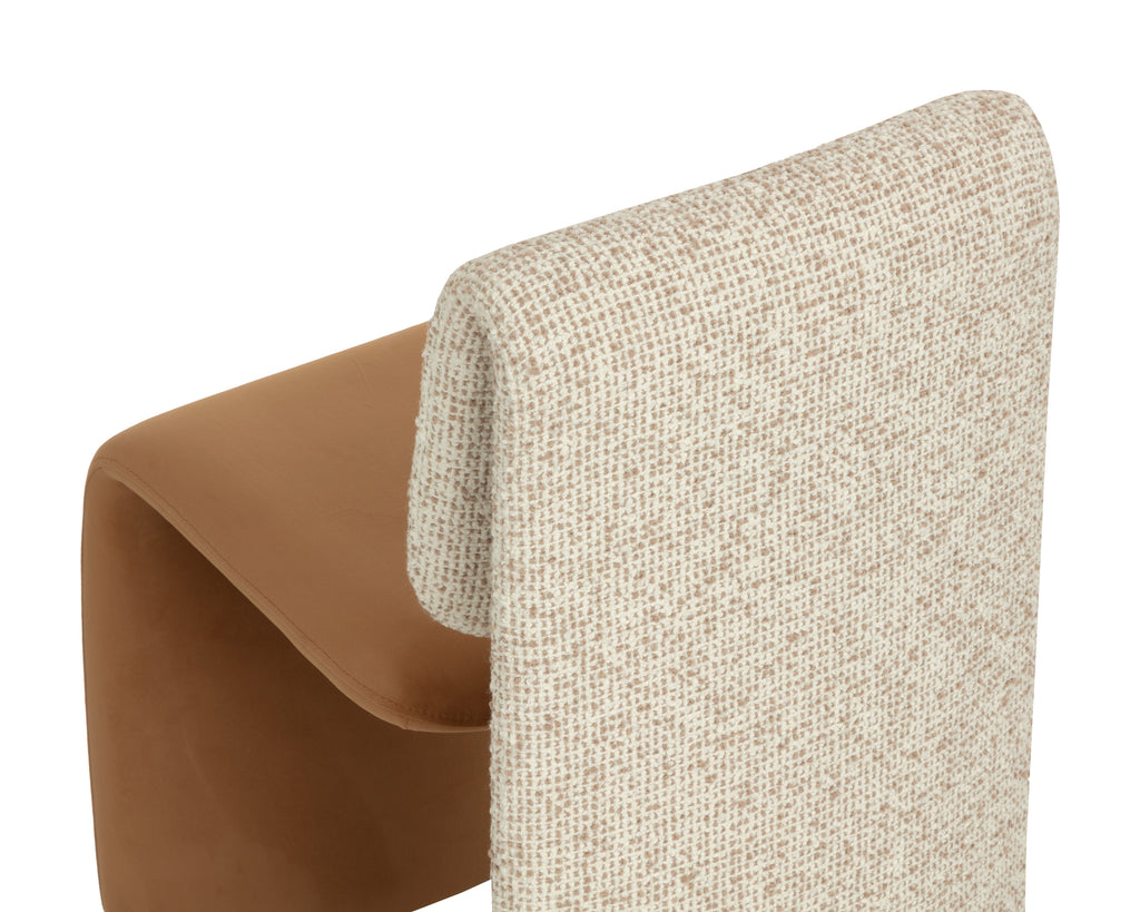 Dunnington Dining Chair - Gold - Kona Camel / Noah Ecru