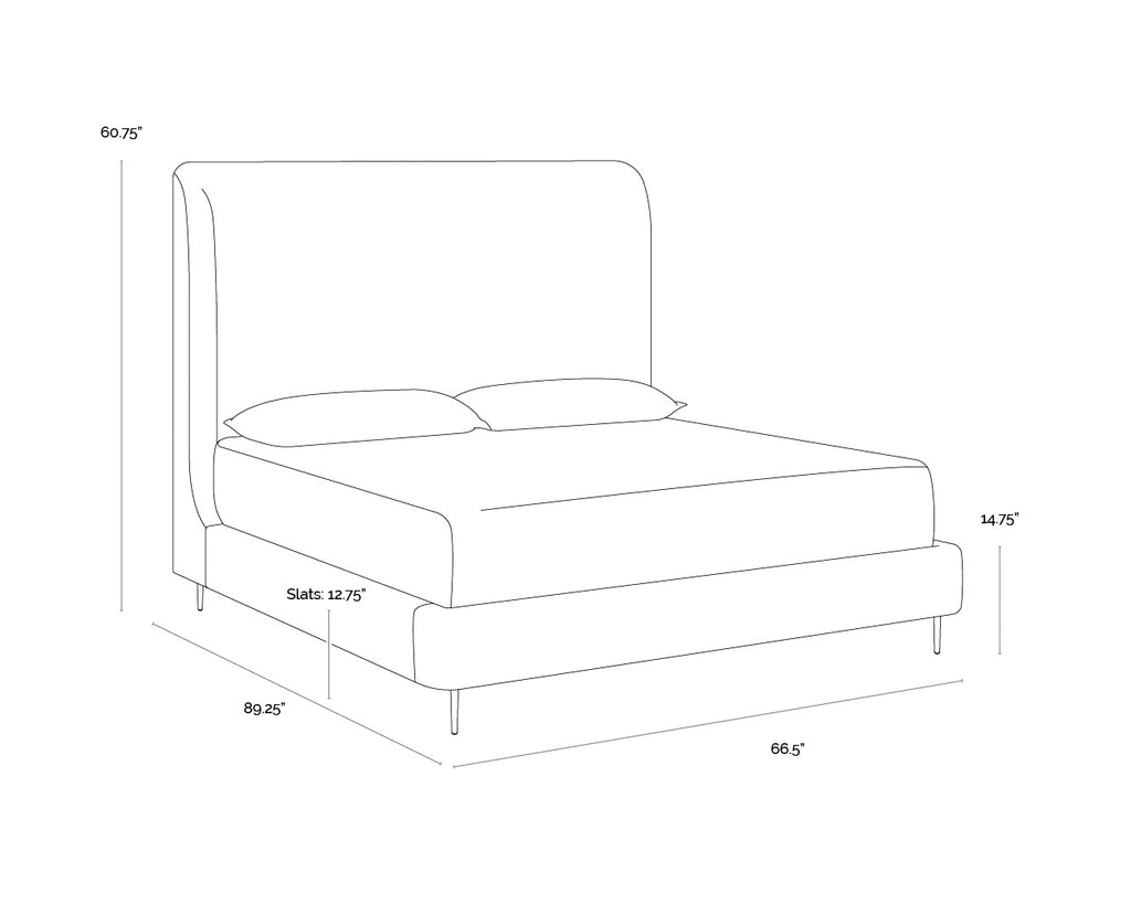 Tierra Bed - Queen - Bergen Taupe