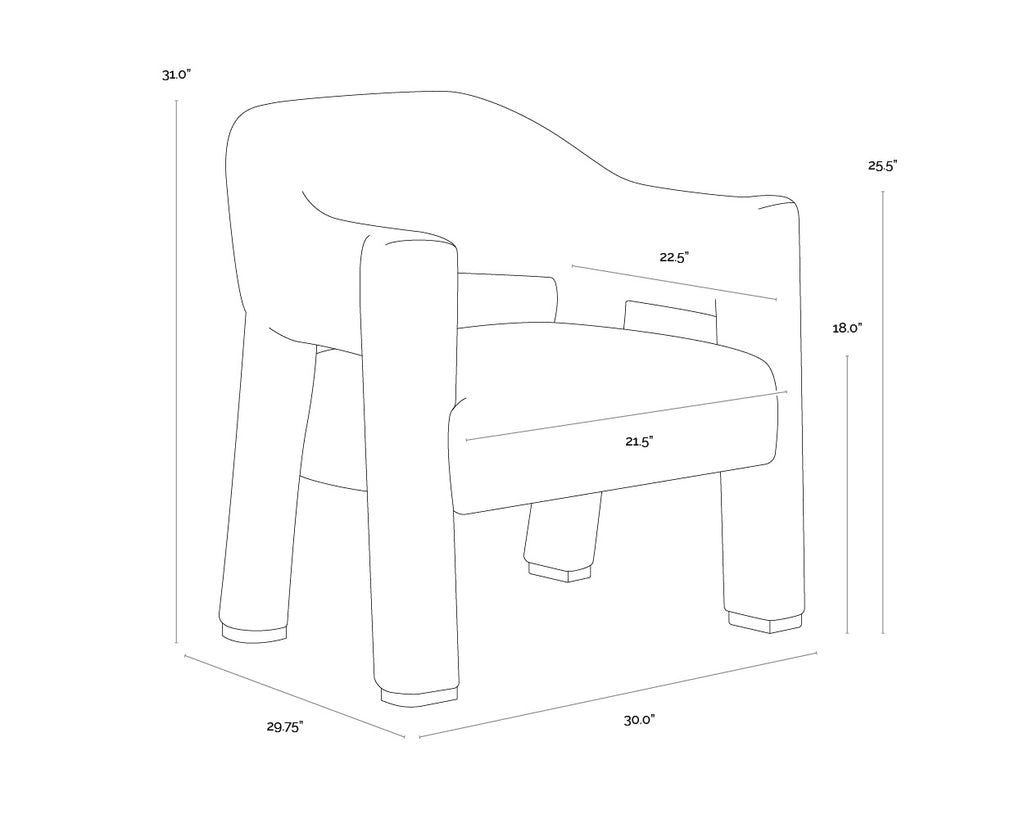 Prisca Lounge Chair - Noah Meadow