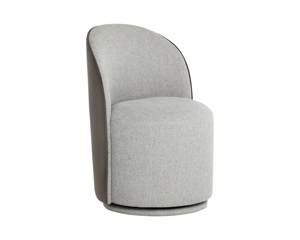 Cavoli Swivel Dining Chair - Belfast Heather Grey / Meg Ash
