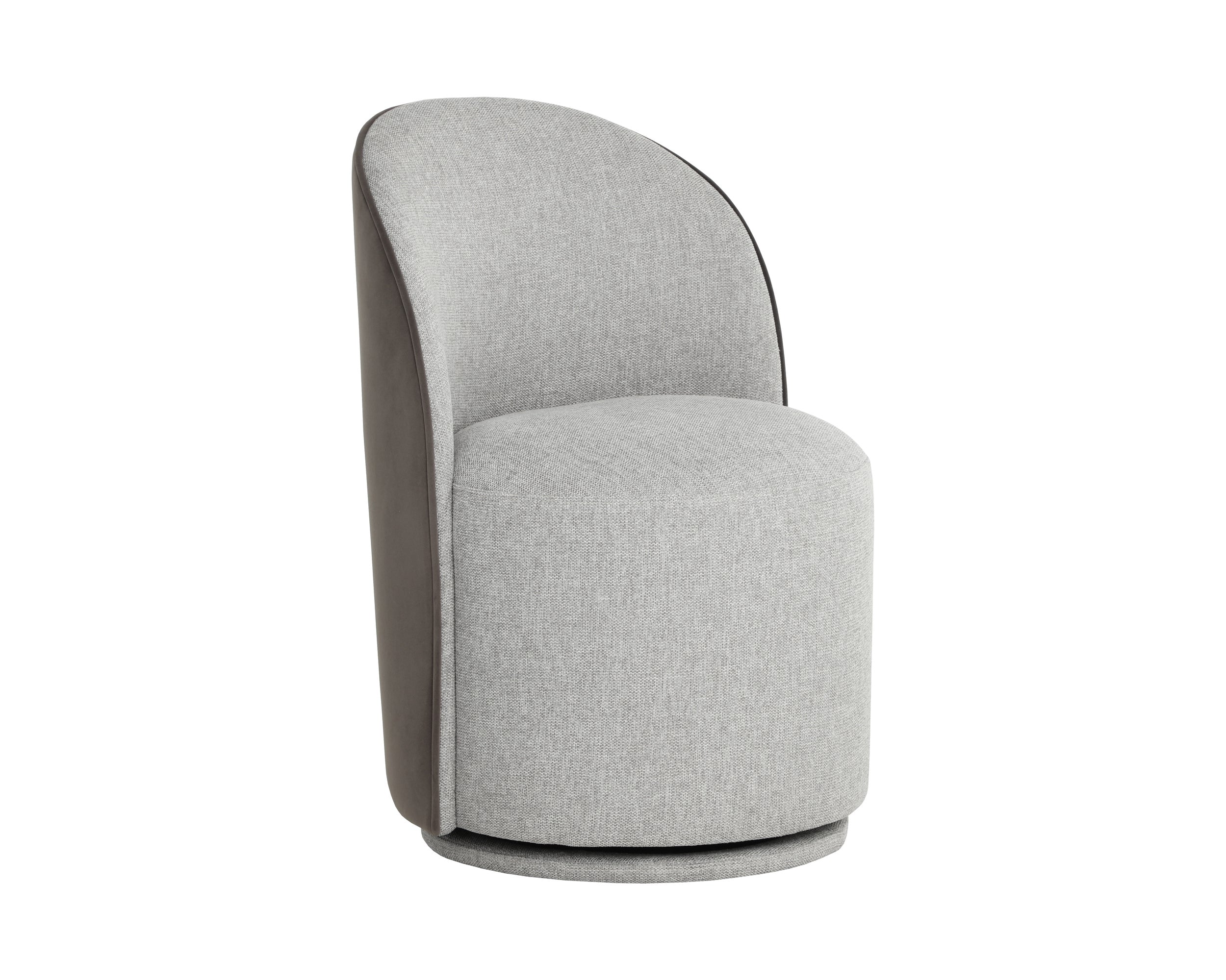 Cavoli Swivel Dining Chair - Belfast Heather Grey / Meg Ash