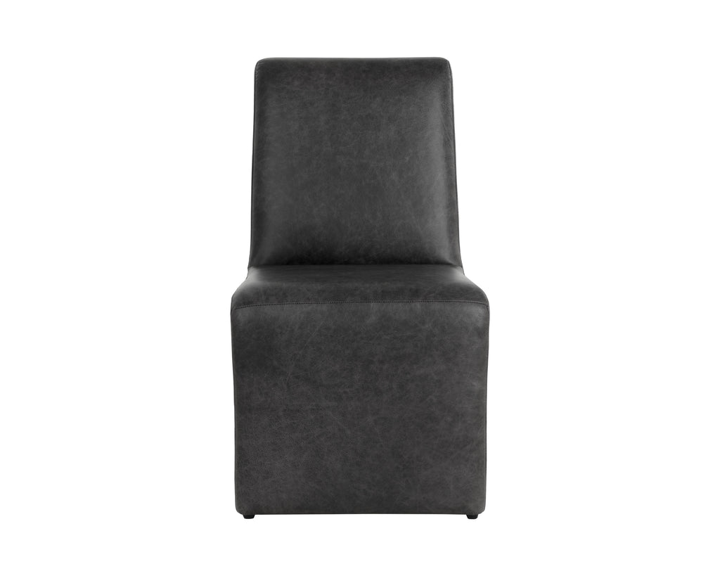 Cascata Dining Chair - Marseille Black Leather