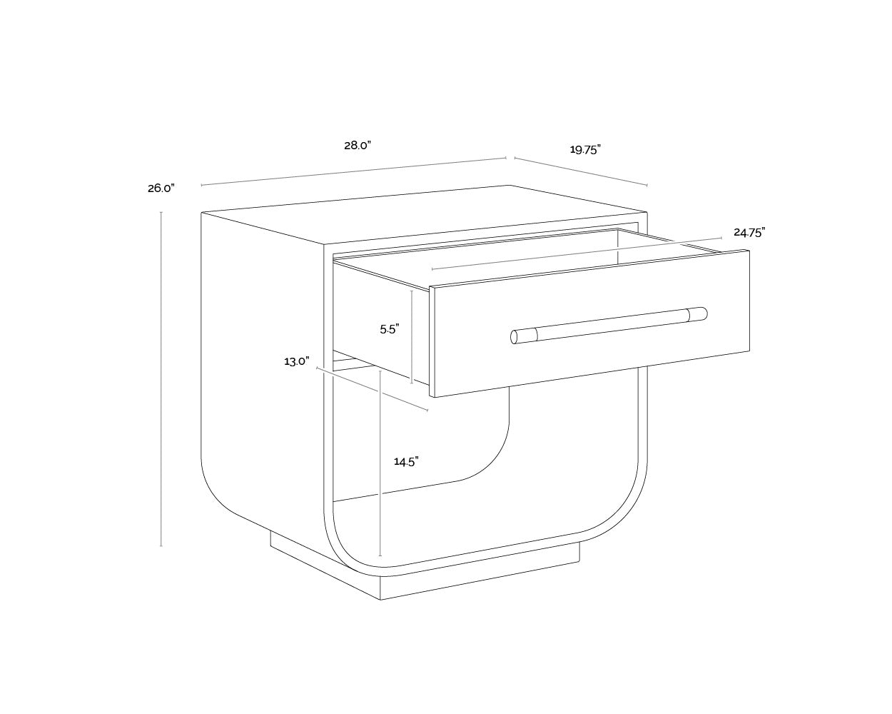 Tarrant Nightstand - Black