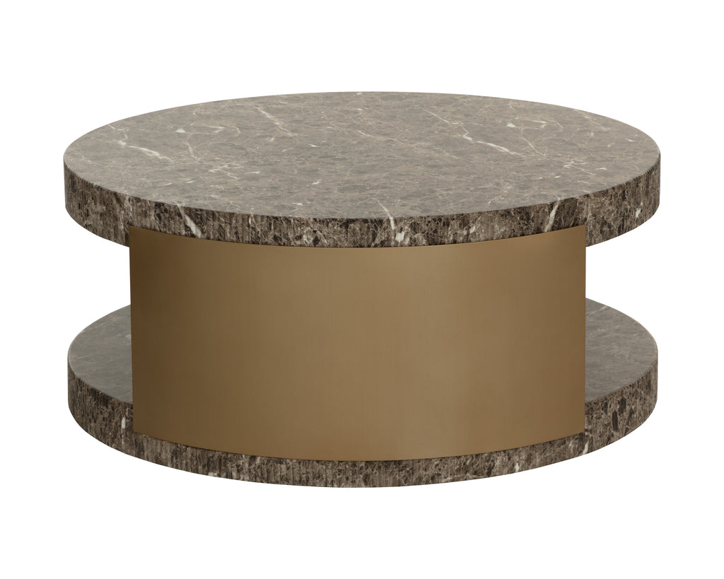 Cavette Coffee Table - Marble Look - Dark Emperador
