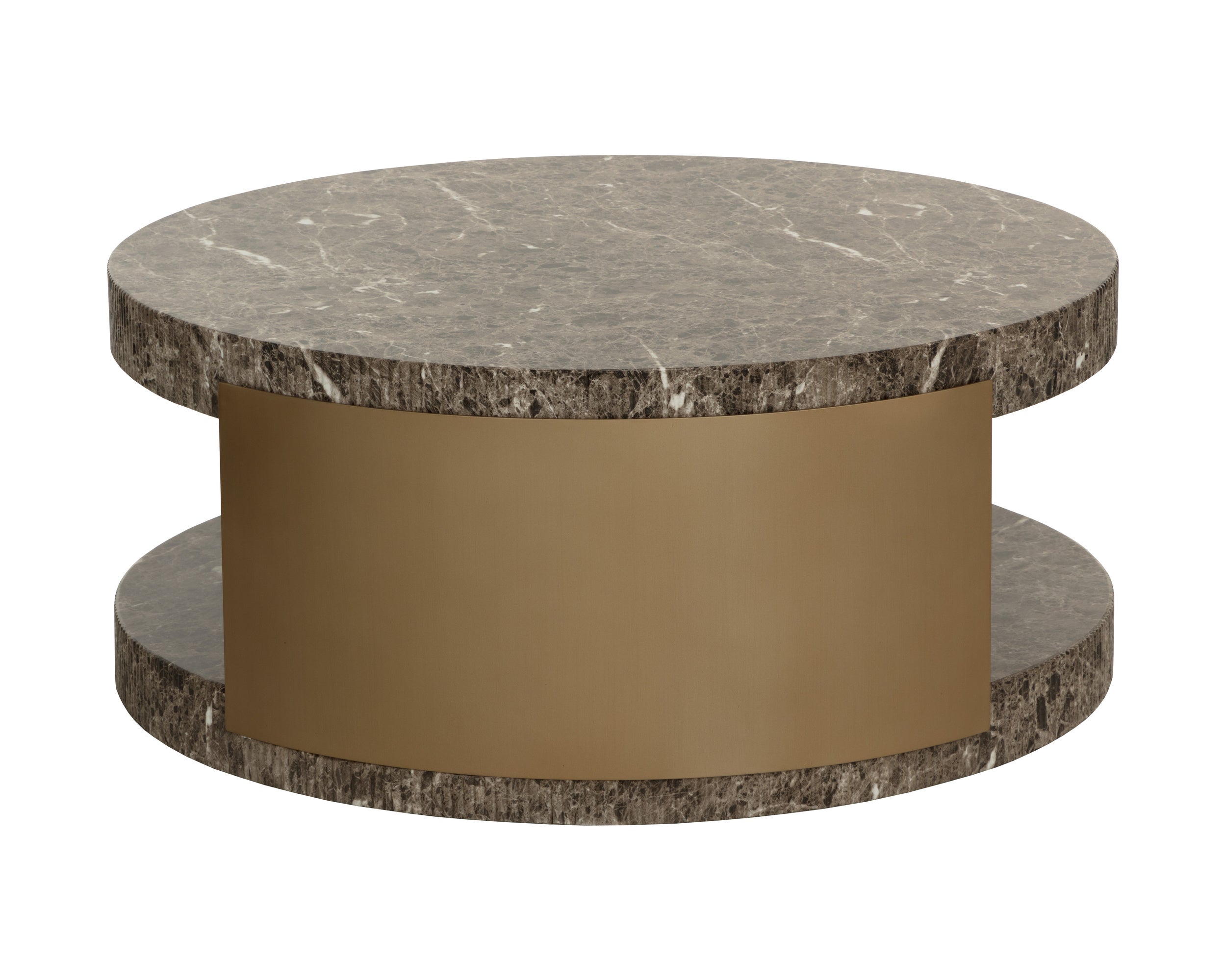 Cavette Coffee Table - Marble Look - Dark Emperador