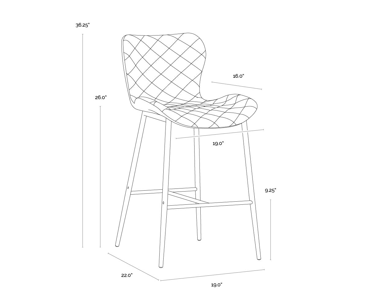 Lyla Counter Stool - Antique Brown