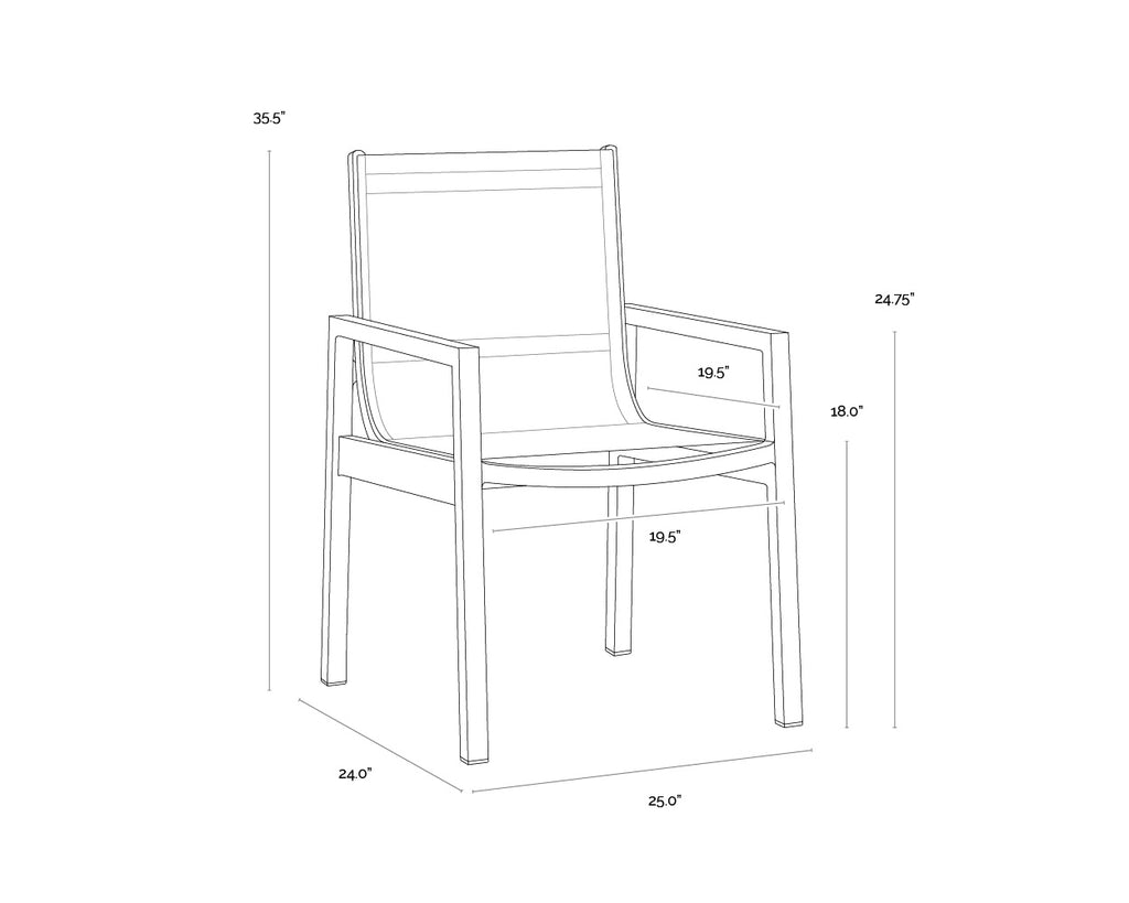 Merano Dining Armchair - Black