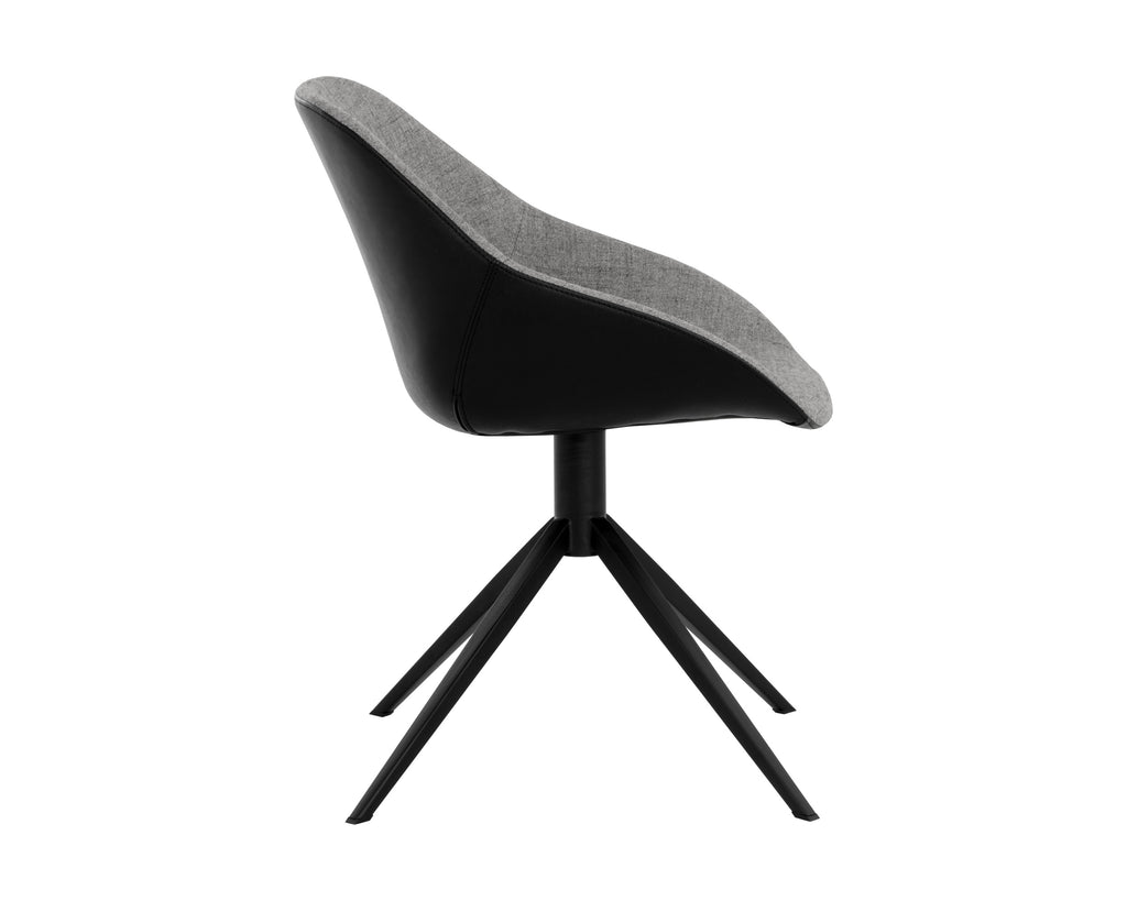 Mccoy Swivel Dining Chair - Nightfall Black / November Grey