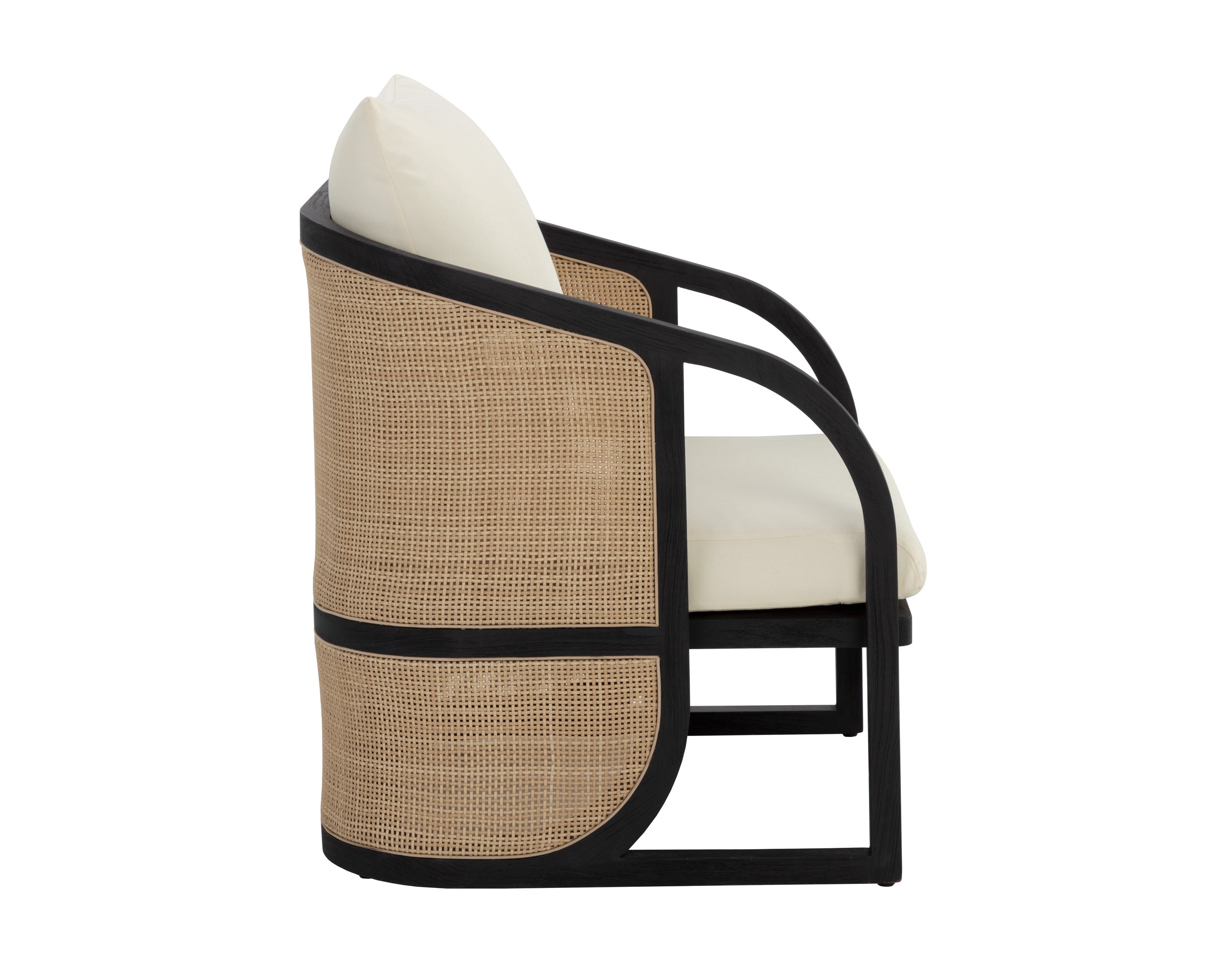 Palermo Lounge Chair - Charcoal - Stinson Cream