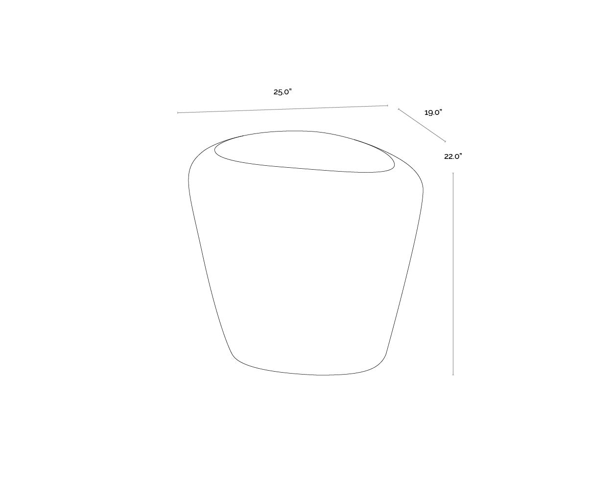 Corvo Side Table - Grey
