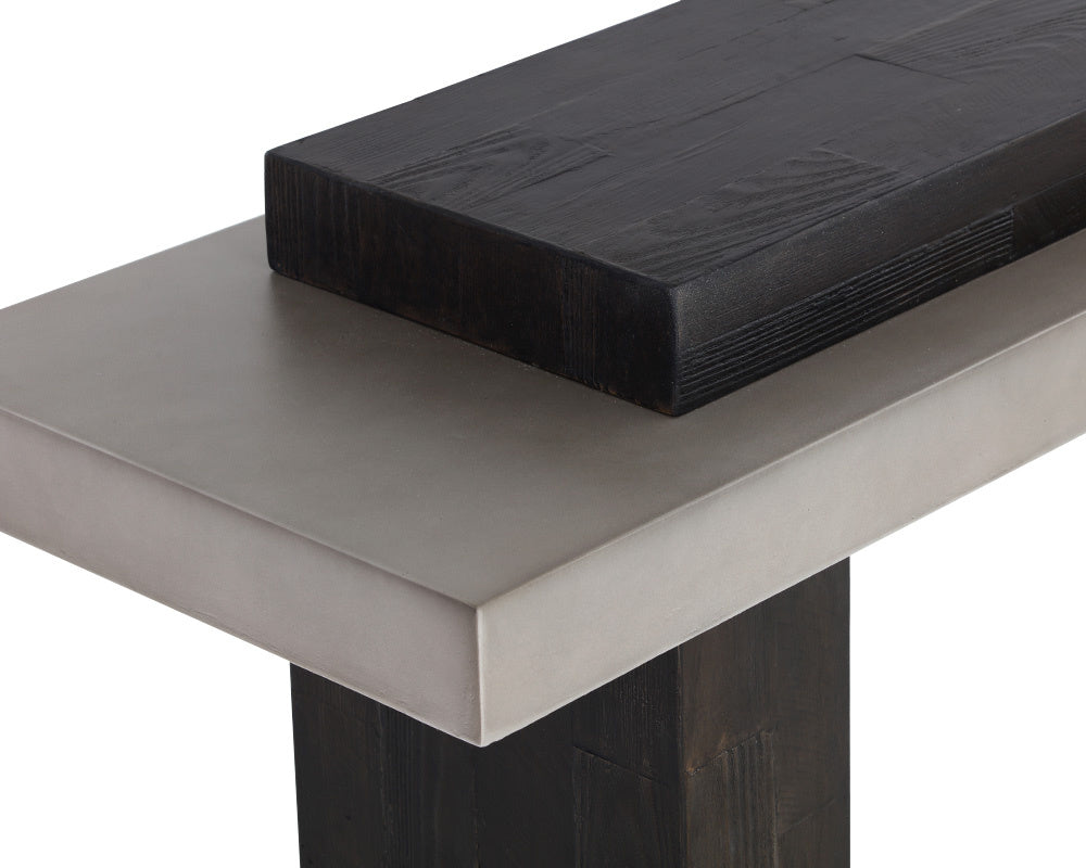 Herriot Console Table - Dark Brown / Grey