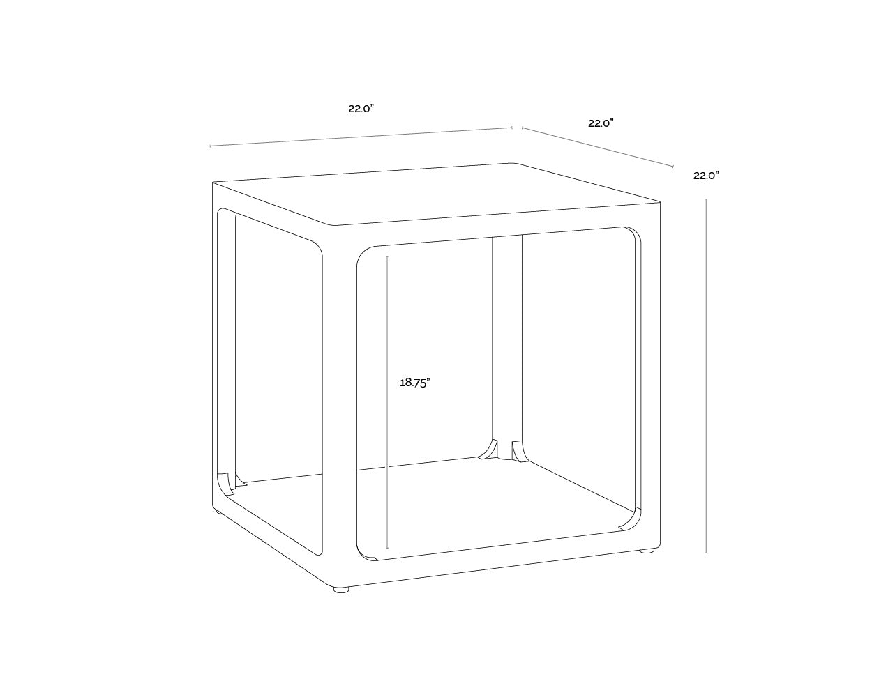Doncaster Side Table - Black