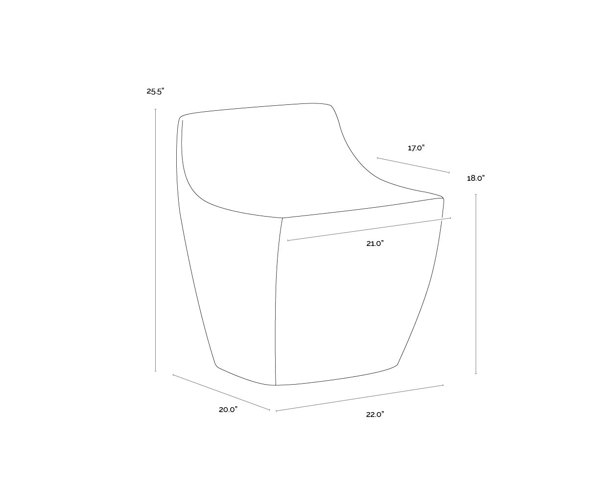 Ledger Stool - Black