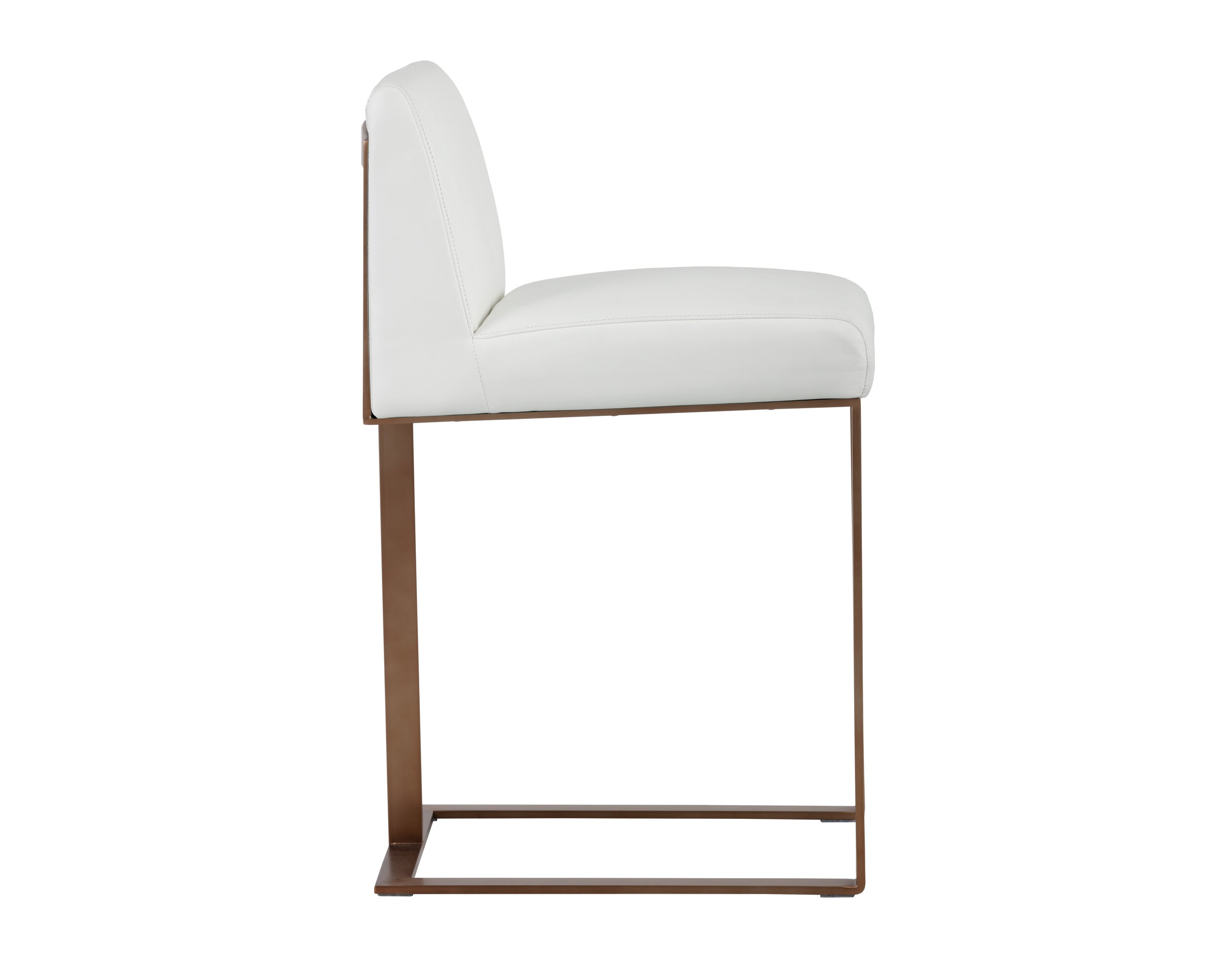 Dean Counter Stool - Antique Brass - Cantina White