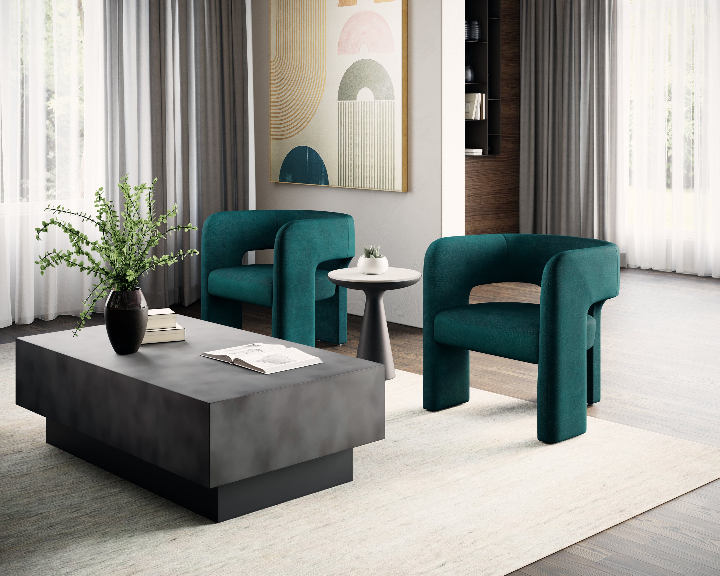 Isidore Lounge Chair - Meg Teal