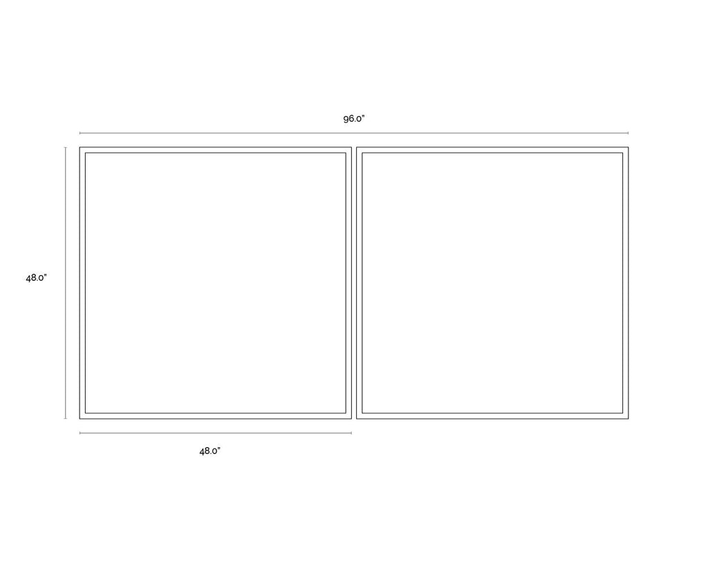Split Personality (Set Of 2) - 48" X 48" - Wood Floater Frame