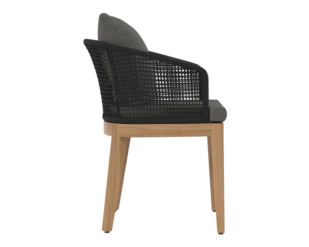 Capri Dining Armchair - Natural - Gracebay Grey